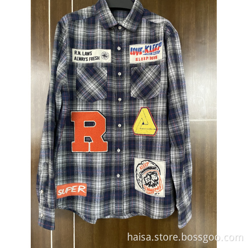 Spring Autumn Male Top Casual Long-Sleeved Shirts